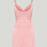 Valentino Garavani Crystal-embellished pleated cady mini dress
