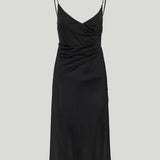 Versace Draped satin midi dress
