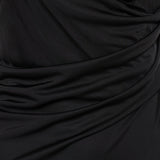 Versace Draped satin midi dress