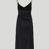 Versace Draped satin midi dress
