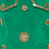 Versace Embroidered suede mini dress