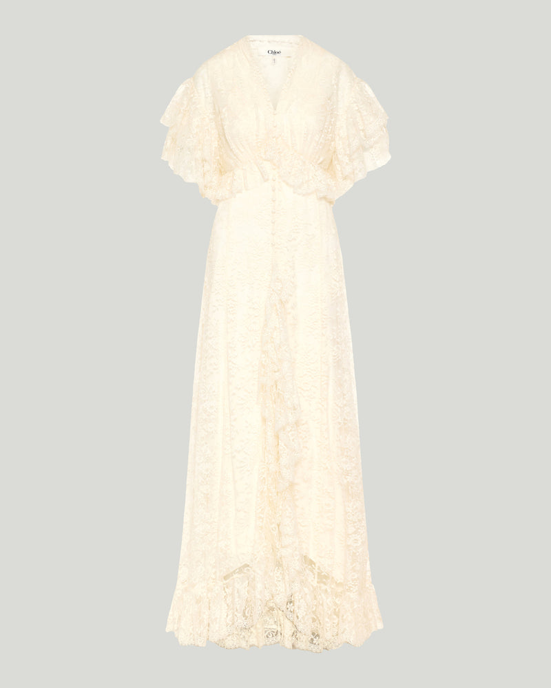 Chloé Ruffled lace maxi dress