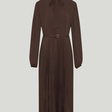 Tom Ford Silk plissé sunray maxi shirt dress