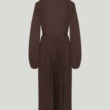 Tom Ford Silk plissé sunray maxi shirt dress