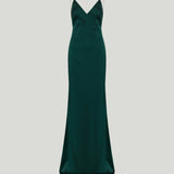 Tom Ford Metallic-trim open-back evening gown