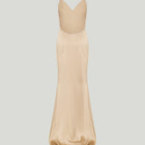 Tom Ford Metallic-trim open-back evening gown