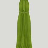 Tom Ford plissé sunray maxi shirt dress