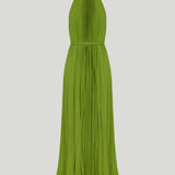 Tom Ford plissé sunray maxi shirt dress