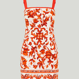 Dolce & Gabbana Silk-blend Majolica print mini dress