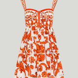 Dolce & Gabbana Majolica print poplin short dress