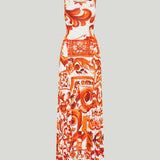 Dolce & Gabbana Majolica print long dress