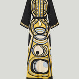 La DoubleJ Muumuu printed silk twill maxi dress