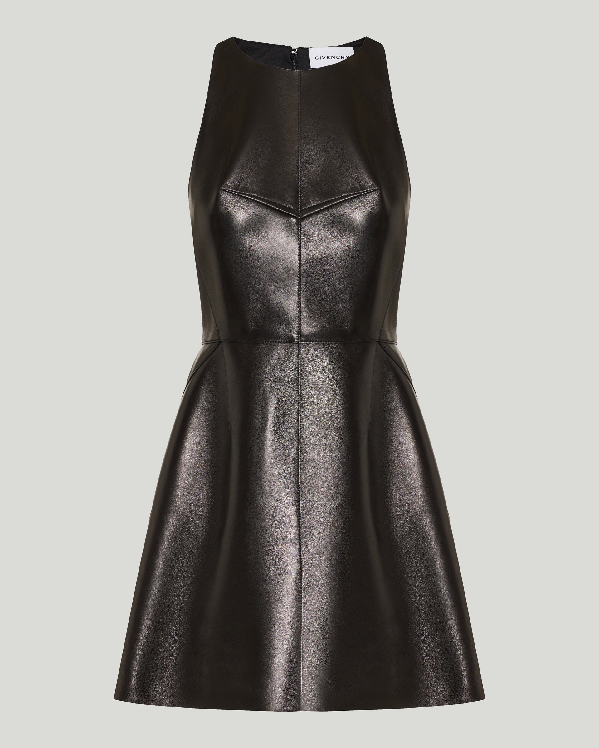 givenchy black leather dress Givenchy Women's Mini Straps Dress in Leather - Black