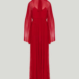 Gucci Pleated sheer maxi dress