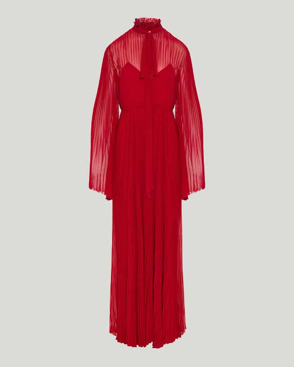 Gucci Pleated sheer maxi dress