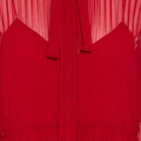 Gucci Pleated sheer maxi dress