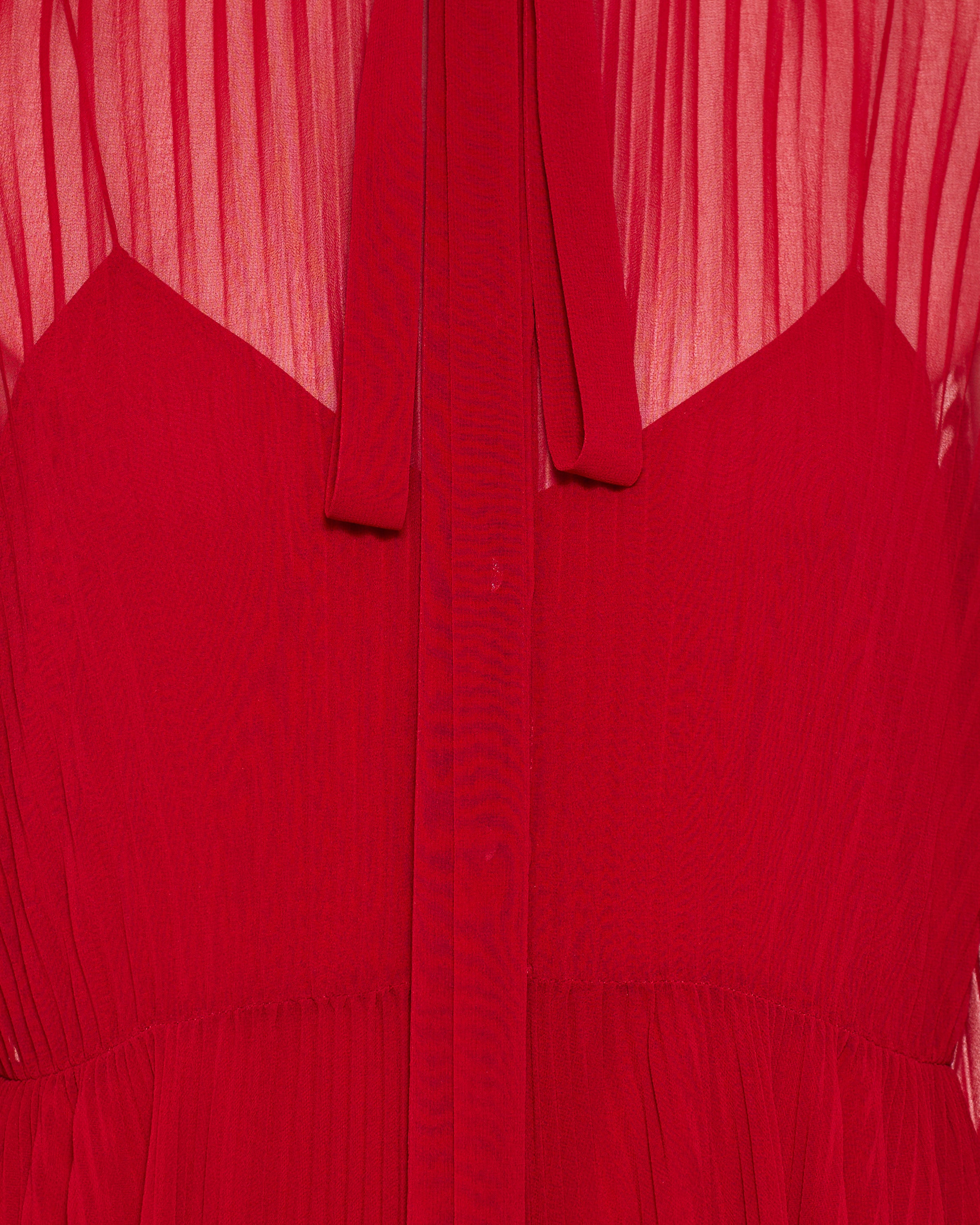 gucci red dress Gucci Pleated sheer maxi dress – Luisa World