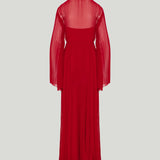 Gucci Pleated sheer maxi dress
