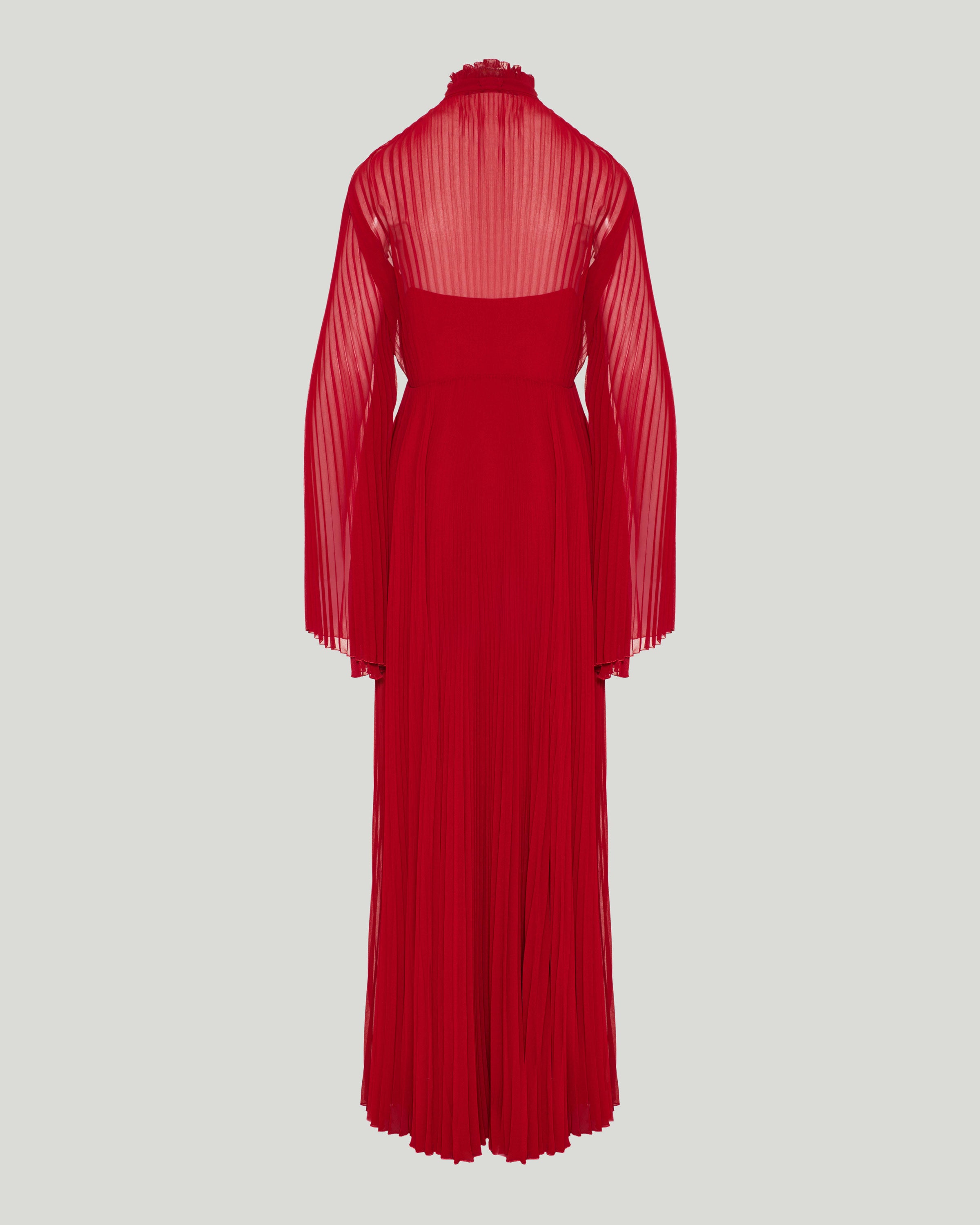 pleated maxi dress long sleeve Gucci Pleated sheer maxi dress – Luisa World