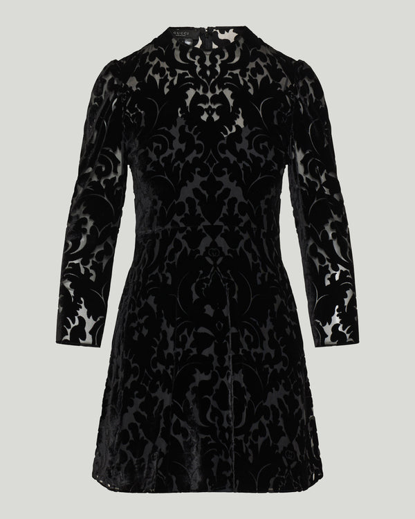 Gucci Floral devoré velour dress