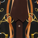 Gucci Printed silk chemisier midi dress