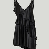 Balmain Silk draped mini dress