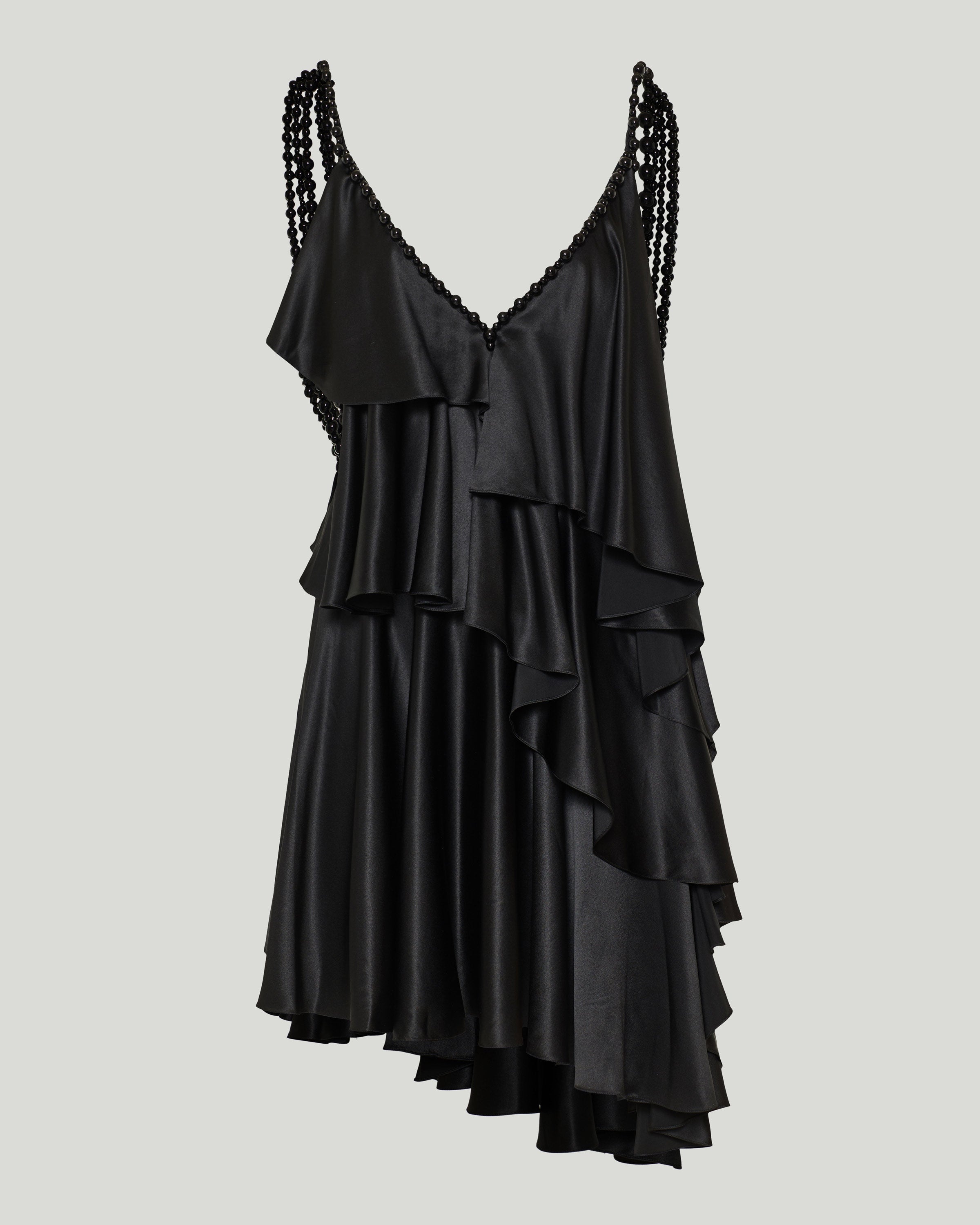 balmain black dress Balmain Silk draped mini dress – Luisa World