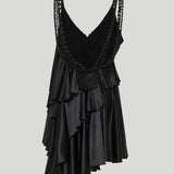 Balmain Silk draped mini dress