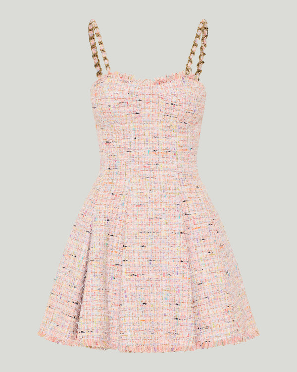 Balmain Tweed sleeveless flared mini dress