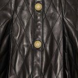 Balmain Quilted leather mini dress