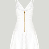 Balmain Quilted knit mini dress