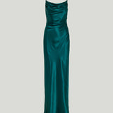 Balmain Embroidered strap silk gown