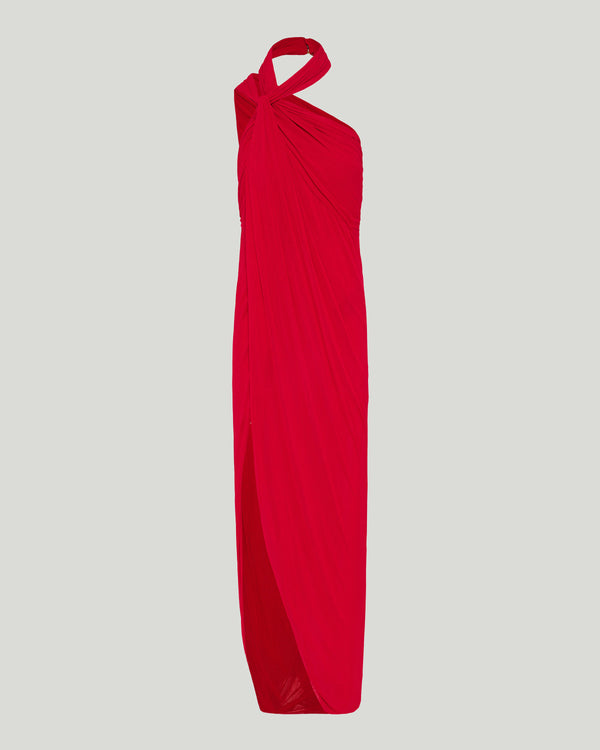 Balmain Draped jersey maxi dress