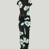 Alaïa Draped printed dress