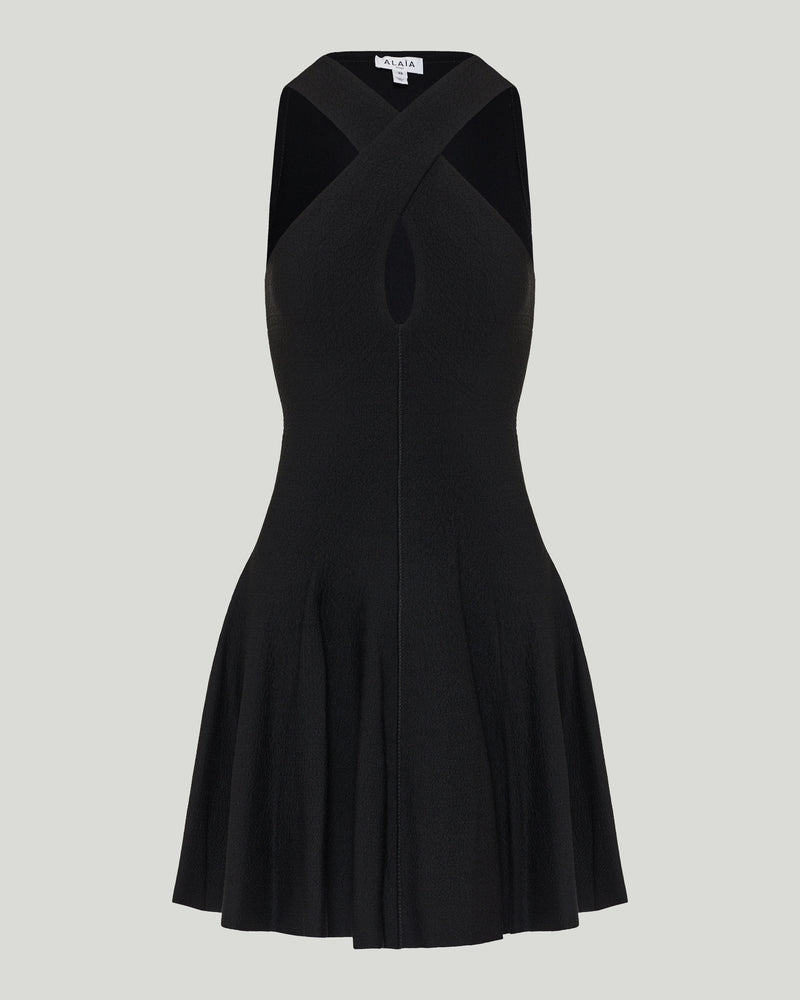 Alaïa Cross-front knit mini dress