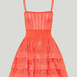 Alaïa Tiered pointelle-knit mini dress