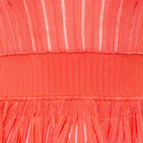 Alaïa Tiered pointelle-knit mini dress