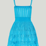 Alaïa Tiered pointelle-knit mini dress