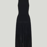 Alaïa Fringed open-knit midi dress