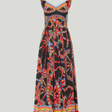 Dolce & Gabbana Carretto-print poplin midi dress