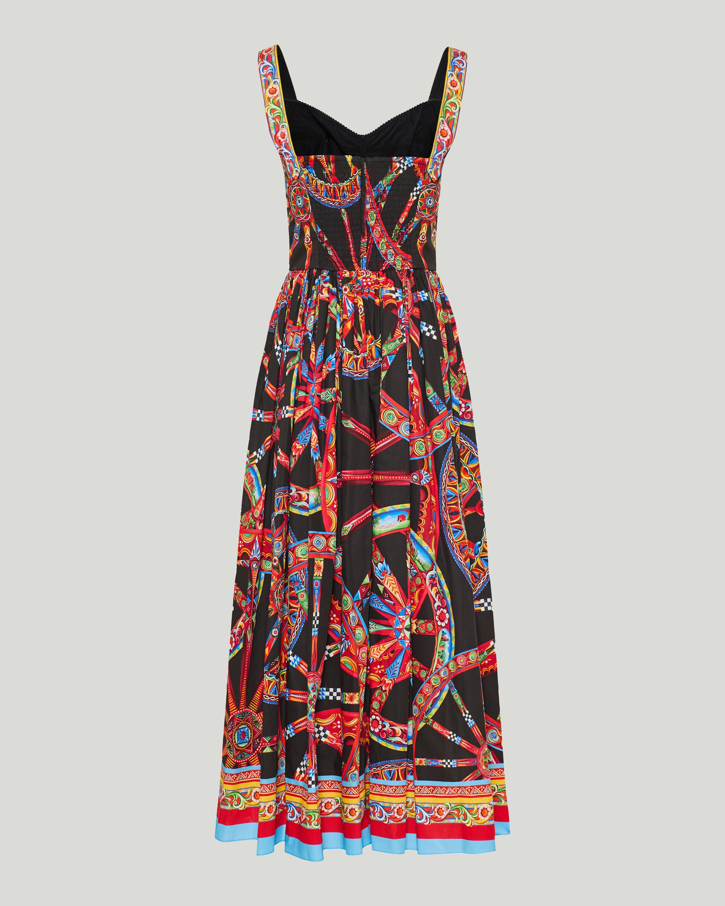 DOLCE & GABBANA Dolce & Gabbana Carretto-print poplin midi dress