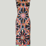 Dolce & Gabbana Carretto-print satin midi dress