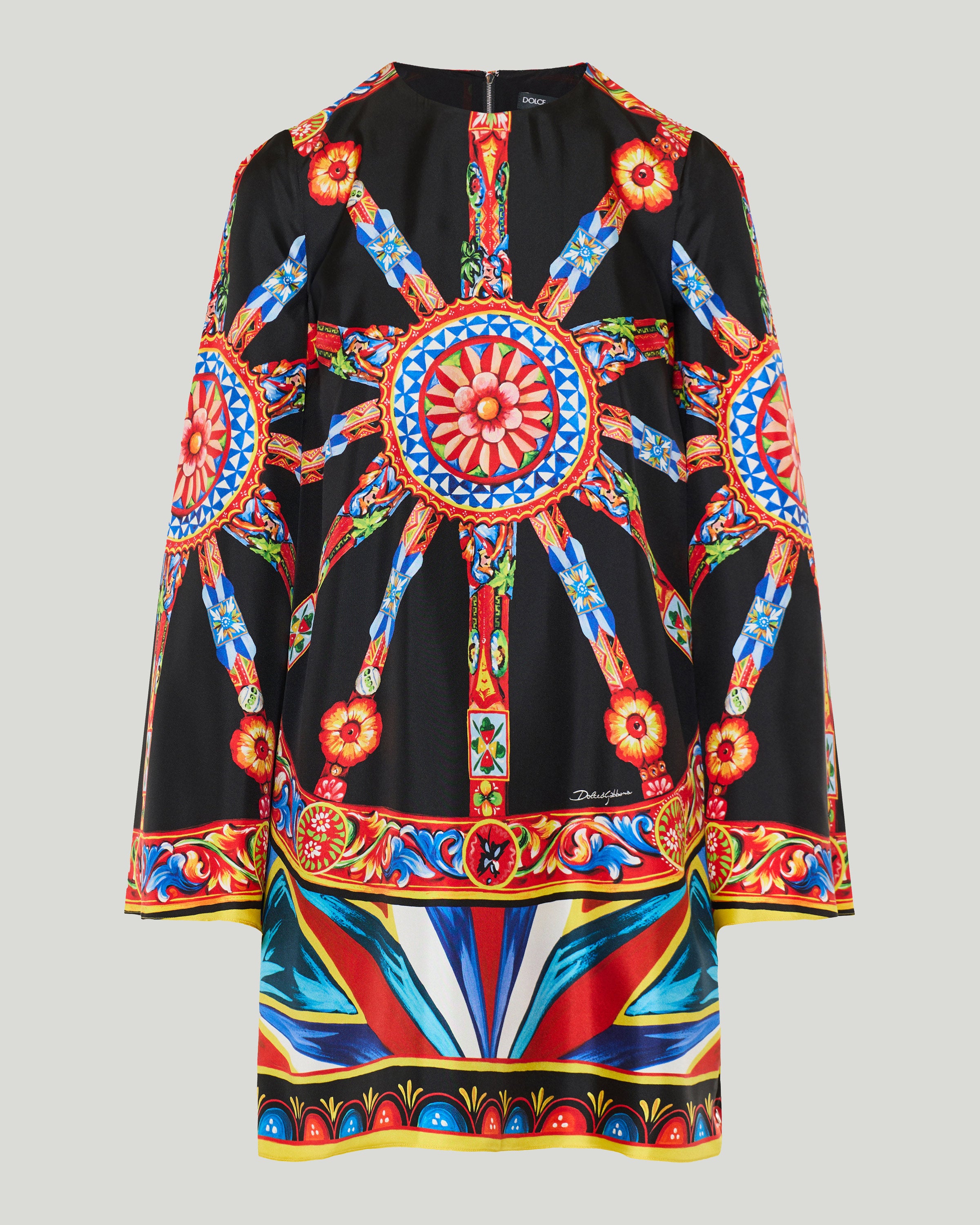 DOLCE & GABBANA Dolce & Gabbana Carretto silk twill kaftan – Luisa