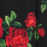 Dolce & Gabbana Rose-print silk-charmeuse dress