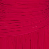 Carolina Herrera Flower-draped off-the-shoulder silk chiffon gown