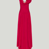 Carolina Herrera Flower-draped off-the-shoulder silk chiffon gown