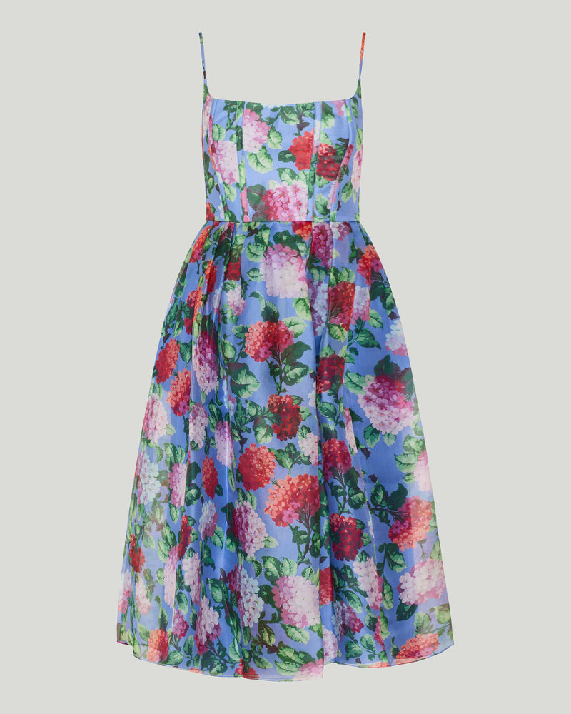 Carolina Herrera Floral-print silk crepe midi dress