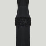 Loulou de Saison Sonia feather-trimmed dress