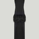 Loulou de Saison Sonia feather-trimmed dress