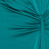 McQueen Asymmetric drape evening dress